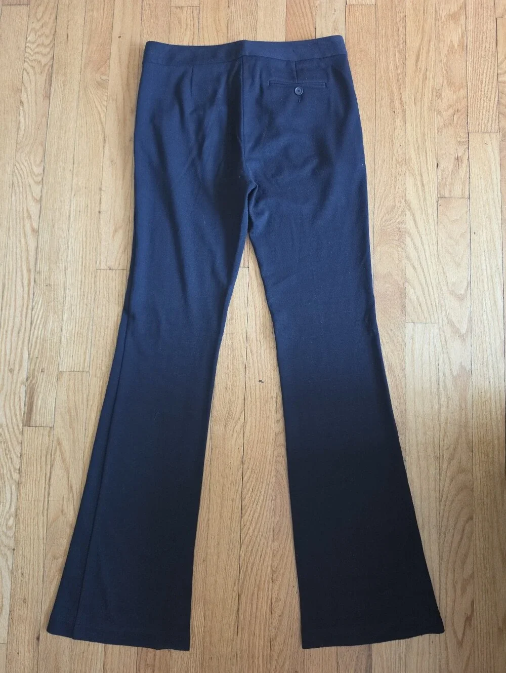 BCBGMaxazria Mid Rise Flare Knit Trouser Pants Black Sz 4